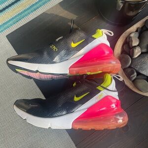 Nike air max Sneakers Black with Pink and Yellow Accents
